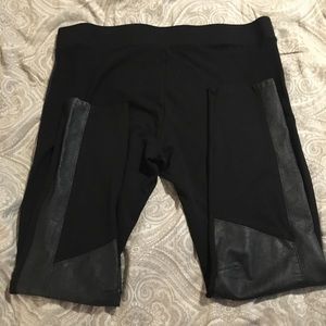Cabi leather trimmed leggings xl